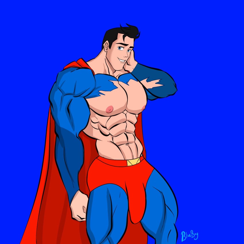 abs biceps big_bulge big_chest big_cock big_pecs big_penis blue blueboybara bulge bulging_biceps clark_kent dc huge_bulge huge_chest huge_cock huge_pecs kal-el looking_at_viewer male male_only muscle_growth muscles muscular muscular_male my_adventures_with_superman pecs penis_outline ripped_clothing smiling smooth_chest smooth_skin standing superhero superman thick_thighs