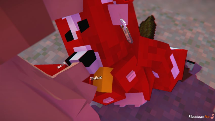 1boy 1girls 3d balls bovine cubic_breasts fellatio female flamingono male mine-imator minecraft mooshroom_(minecraft) nipples penis tail udders