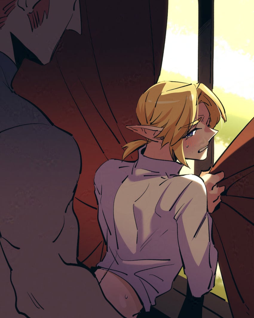 ganondorf ganondorf_(ocarina_of_time) gay link link_(ocarina_of_time) male male/male male_only rani_grb size_difference the_legend_of_zelda the_legend_of_zelda:_ocarina_of_time twink twink_and_daddy
