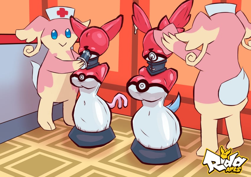 anthro anthro_penetrated audino bondage bound cock_gag eeveelution encasement espeon evil_rida female female_anthro female_penetrated forced forced_oral gag gag_mask generation_2_pokemon generation_5_pokemon generation_6_pokemon group hi_res latex nintendo object_in_mouth oral oral_penetration penetration pokemon pokemon_(species) rida_arts sex shiny_pokemon sylveon