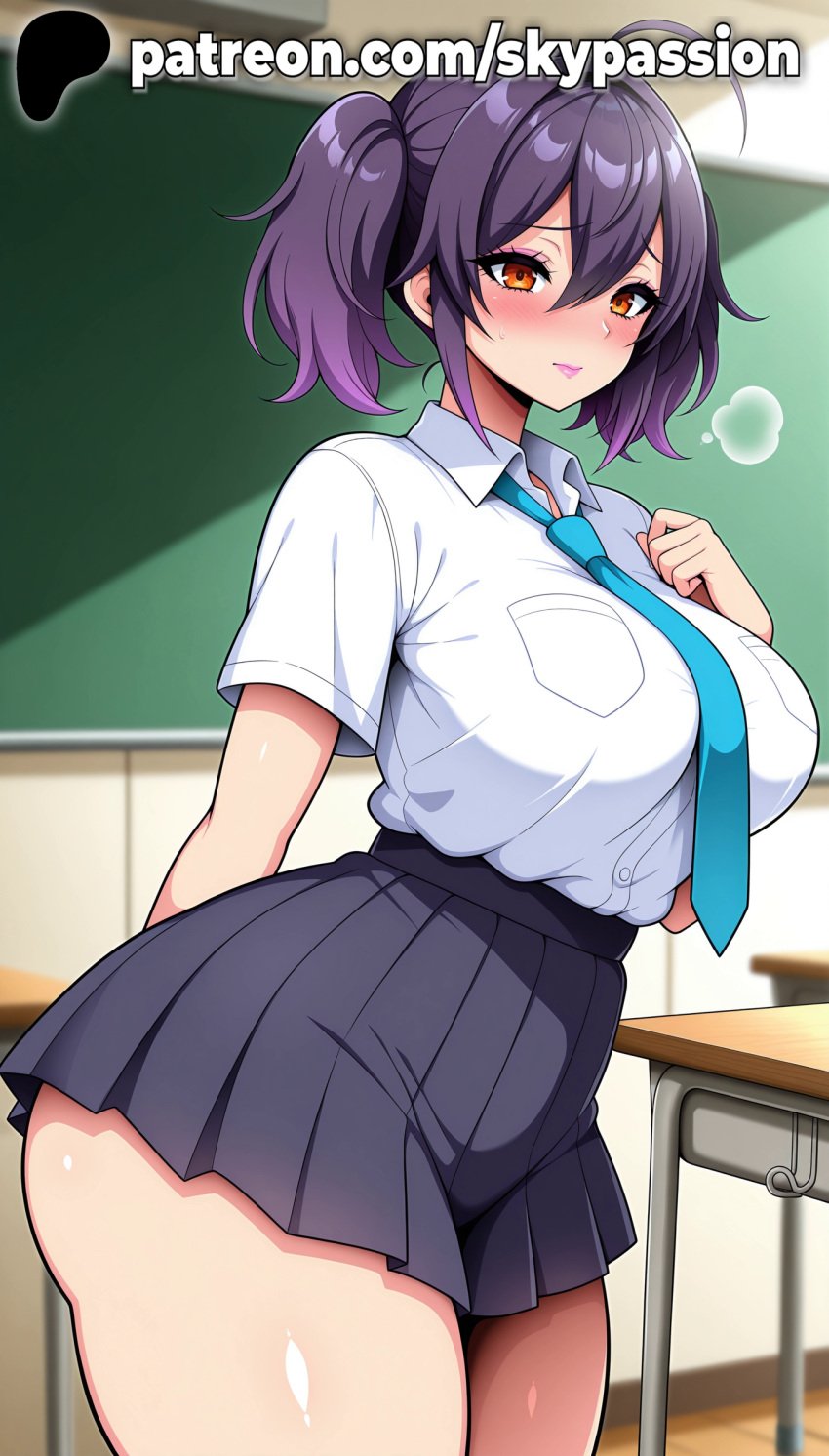 1girls 2025 ai_assisted ai_generated anime artist_name ass big_ass big_breasts big_butt big_chest blush booty breasts bubble_ass bubble_butt bust busty buttocks chalkboard chest classroom clothed_female curvy_ass curvy_butt desk female female_focus female_only firm_ass ghost_in_the_shell ghost_in_the_shell_stand_alone_complex hair_between_eyes hi_res high_quality high_resolution highres indoors juicy_ass juicy_butt kusanagi_motoko large_ass large_breasts looking_at_viewer necktie on_desk patreon patreon_username perfect_ass pleated_skirt plump_ass purple_hair round_ass school_chair school_desk school_uniform sexy_ass shirt short_twintails sitting skirt skypassion solo stable_diffusion thick_thighs thighs tight_ass twintails voluptuous_ass watermark white_shirt