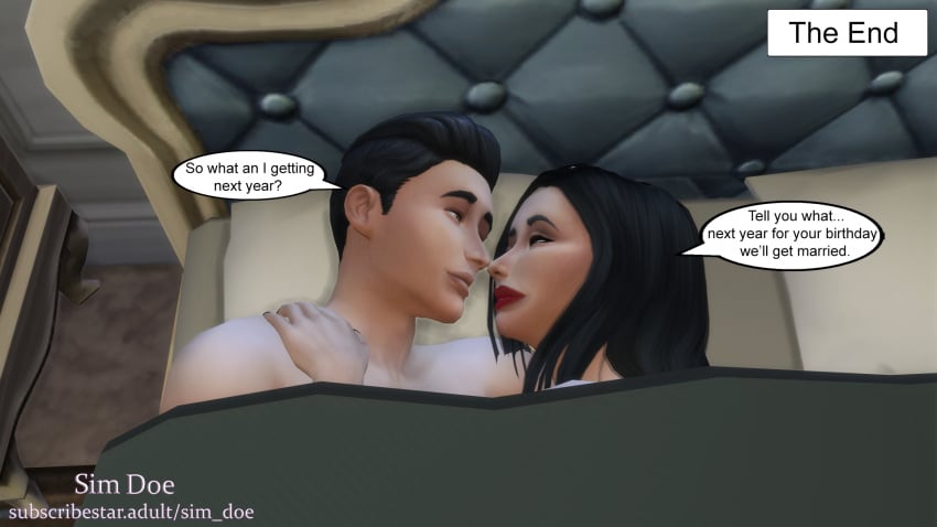 18th_birthday 3d after_sex bella_jameson(sim_doe) birthday black_hair caption comic comic_page embrace embracing embracing_another english english_text male marvin_jameson(sim_doe) milf mother_and_son original_characters sim_doe sims sims4 sims_4 speech_bubble speech_bubbles spooning step-incest step_family stepcest stepmother stepmother_and_stepson the_sims the_sims_4