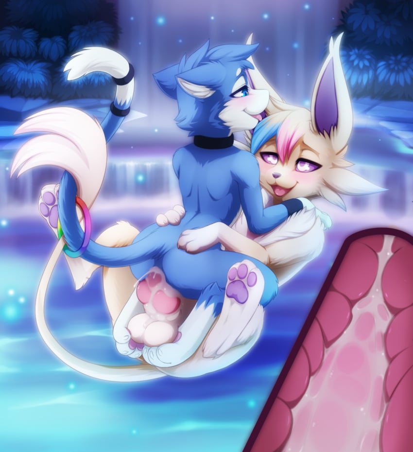 2024 3_toes anal anal_sex animal_genitalia animal_penis anthro anthro_on_feral anthro_penetrated anus arm_markings armor arms_around_neck arms_around_partner arms_around_waist assimilative_feline balls black_collar black_nose blue_body blue_eyes blue_fur blue_hair blue_tail bodily_fluids bracers canid canine canine_genitalia canine_penis claws collar cowgirl_position cum cum_in_ass cum_inside cum_splatter cumshot darkmirage detailed_background digital_media_(artwork) digitigrade dipstick_tail duo eeveelution ejaculation entwined_tails erection espeon eye_contact fan_character feet felid feline feral feral_penetrating feral_penetrating_anthro from_front_position fur fur_markings generation_2_pokemon genital_fluids genitals gloves_(marking) glowing glowing_body hair hi_res inner_ear_fluff internal internal_anal interspecies knot leg_markings levitation looking_at_another looking_at_partner looking_pleasured male male/male male_on_bottom male_on_top male_penetrated male_penetrating male_penetrating_male mammal markings multicolored_hair multicolored_tail night nintendo nude nude_anthro on_bottom on_top orgasm outside outside_sex pawpads penetration penile penile_penetration penis penis_in_ass pink_hair pink_pawpads plant pokemon pokemon_(species) pokephilia pond purple_inner_ear purple_sclera quetzalli_(darkmirage) red_penis red_tongue ring sex snout socks_(marking) spread_legs spreading tail tail_coil tail_markings tan_balls tan_body tan_fur tan_hair tan_tail toe_claws toes tongue tongue_out touching_balls tuft two_tone_tail water waterfall white_body white_eyes white_fur white_inner_ear white_inner_ear_fluff white_markings white_tail white_tail_tip zoophilia