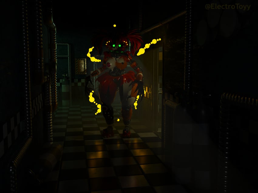 3d 3d_(artwork) approaching baby_(fnafsl) circus_baby circus_baby_(fnaf) cosmic_trance electrotoyy five_nights_at_freddy's five_nights_at_freddy's:_sister_location flashing flashlight fnaf freddy_fazbear's_pizzeria_simulator scottgames scrap_baby scrap_baby_(cosmic_trance) scrap_baby_(fnaf) sister_location solo