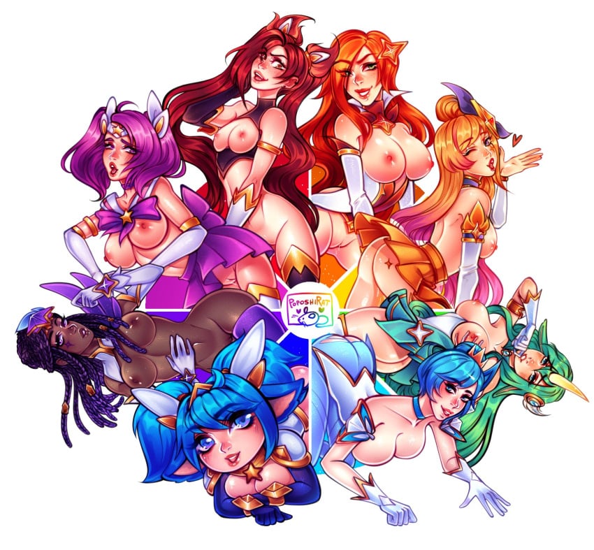 color_wheel_challenge jinx_(league_of_legends) league_of_legends luxanna_crownguard miss_fortune orianna poposhirat poppy senna_(league_of_legends) seraphine_(league_of_legends) soraka star_guardian_jinx star_guardian_lux star_guardian_miss_fortune star_guardian_orianna star_guardian_poppy star_guardian_senna star_guardian_seraphine star_guardian_series star_guardian_soraka yordle