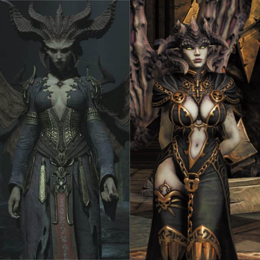 2demons 2girls 2milfs 3d bare_arms bare_midriff bare_thighs belly_button big_breasts black_lips black_lipstick boob_window breasts busty chain_belt chains cleavage crossover curvaceous curved_horn curved_horns curves curvy curvy_body curvy_female curvy_females curvy_figure curvy_hips darksiders darksiders_2 demon demon_girl demon_girls demon_horns demon_humanoid demon_wings demoness demonic demonic_eyes demons diablo diablo_4 dress female female_focus female_only females females_only glowing_eyes grey_body grey_skin hands_behind_back horns inner_sideboob inner_thighs large_breasts leather leather_clothing leggings legwear lilith_(darksiders) lilith_(diablo) lock mature_female midriff milfs monster_girl no_bra no_humans pale-skinned_female pale_skin piercing piercings pointy_ears screenshot sideboob skimpy skimpy_clothes skimpy_dress skimpy_outfit small_breasts standing succubi succubus succubus_horns succubus_queen succubus_wings tagme thick_thighs thighhighs thighs video_game video_game_character video_games voluptuous voluptuous_female wide_hips wings