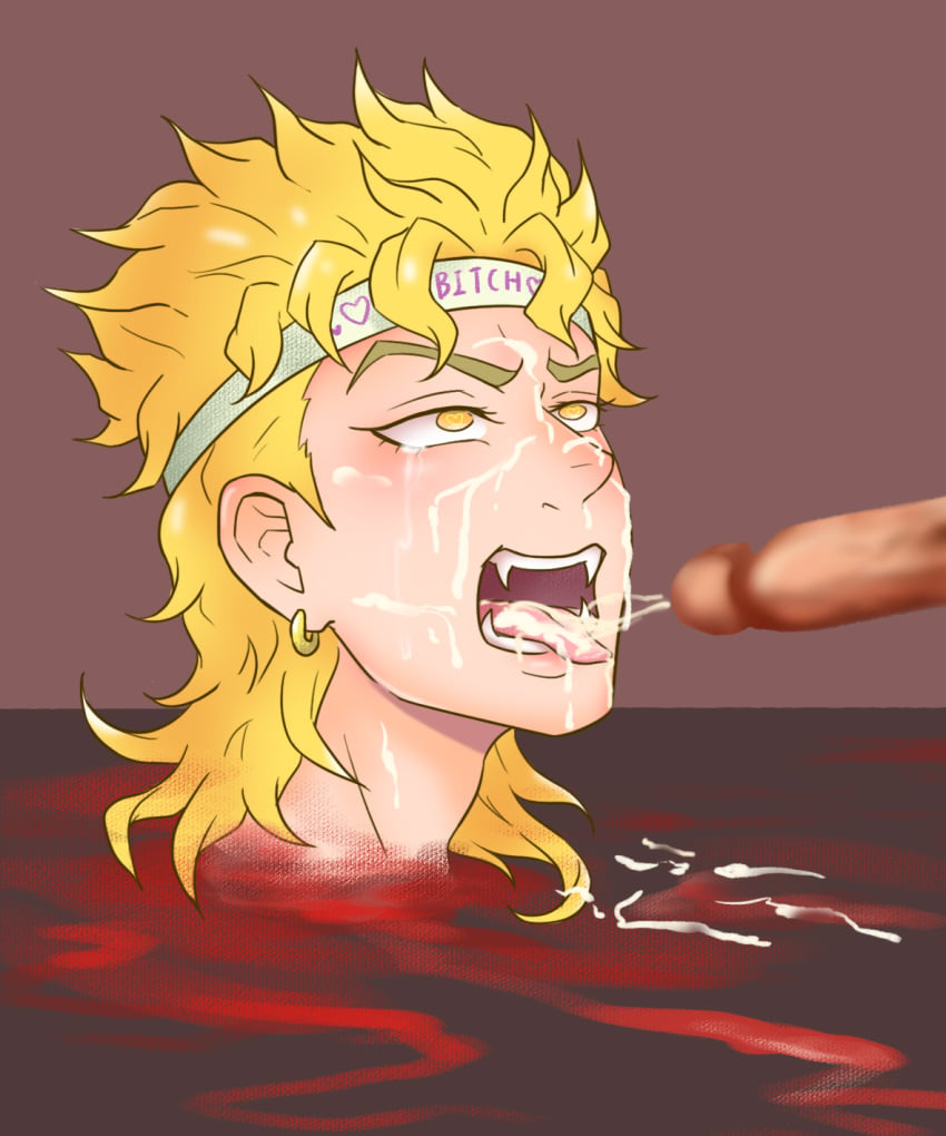 cum cum_in_mouth cum_on_face cumshot decapitated decapitated_head dio_brando disembodied_penis gay gore guro jojo's_bizarre_adventure male male_only male_ryona penis yaoi