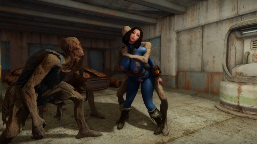 3d clothed_sex clothing computer electronics emotrashcan fallout female feral_ghoul feral_ghoul_(fallout) footwear human nora_(fallout_4) pale_skin pip-boy rape screenshot straight tagme vault_dweller vault_suit wristwear