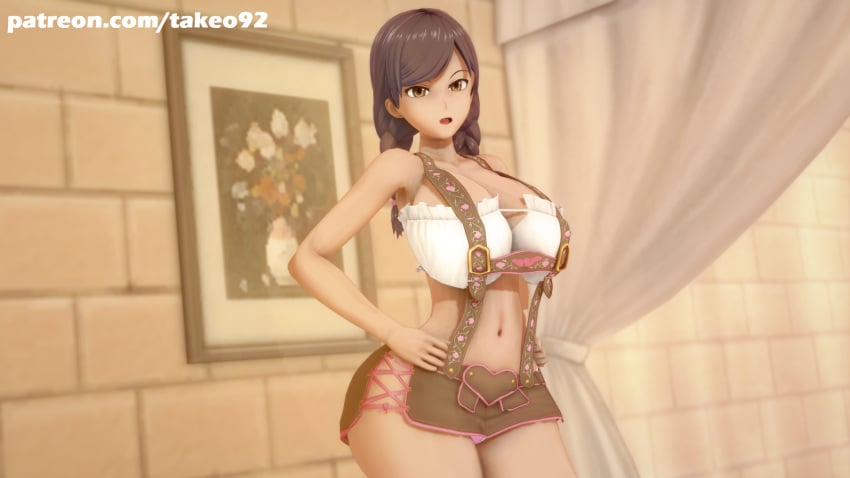 1girls 3d 3d_(artwork) big_breasts brown_eyes brown_hair busty cleavage curvaceous curvy dirndl female female_focus female_only german_clothes huge_breasts koikatsu large_breasts looking_at_viewer maid open_mouth original original_character patreon pinup revealing_clothes runa_(takeo92) showing_off skimpy skimpy_clothes solo suspenders takeo92 text thick_thighs tight_clothing twin_braids upskirt voluptuous waitress wide_hips