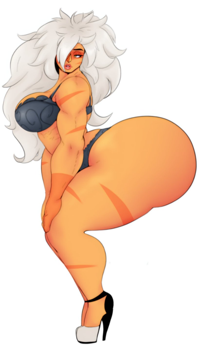 1female 1girls big_ass big_butt big_hips bubble_ass bubble_butt deedee89 edit edited female female_only gem_(species) heels high_heels hips huge_ass huge_hips jasper_(steven_universe) large_butt large_hips lingerie muscular muscular_arms muscular_female round_ass steven_universe sunnysundown tagme third-party_edit white_hair