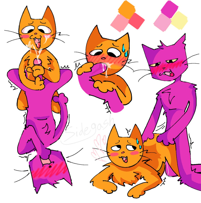 2boys blowjob blush canon_couple cat_ears cats comedy cum cum_drip cum_in_mouth cum_on_body deep_blush doggy_style feral feral_on_feral fur gay gay_anal gay_blowjob gay_domination gay_sex gripping_thighs handjob male orange_cat paul purple_cat sam shaking sidegash sloppy sloppy_blowjob sucking sucking_off sucking_penis swallowing sweat sweating trembling trembling_legs two_gay_cats vein whiskers youtube youtuber