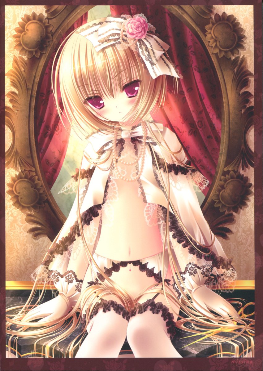 garter_belt lolita_fashion no_bra nopan thighhighs tinkle