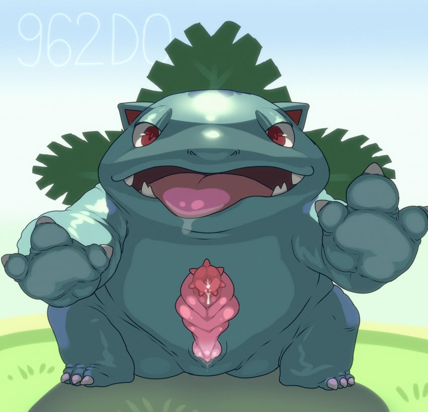 cum_drip feral male male_only pokemon solo solo_feral solo_male unusual_penis venusaur