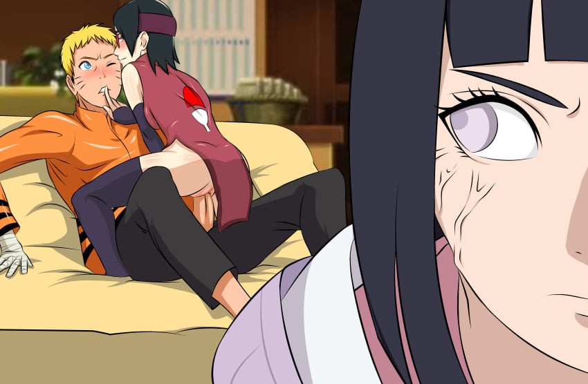 1boy 2d 2girls a1ibaba adult age_difference angry big_penis black_hair blonde_hair blush boruto:_naruto_next_generations byakugan caught cheating cheating_husband clothed clothed_sex clothing cowgirl_position cuckquean duo duo_focus embarrassed female female_on_top femdom finger_to_mouth furious girl_on_top husband_and_wife hyuuga_hinata indoors living_room multiple_girls naruto naruto_(series) netorare no_panties ntr older_male older_man_and_teenage_girl petite pink_pussy reverse_netorare riding riding_penis sarada_uchiha sex short_hair shushing size_difference small_dom_big_sub smaller_female smug smug_face smug_smile squatting squatting_cowgirl_position squatting_on_penis teenager uchiha_sarada uchiha_symbol uzumaki_naruto vaginal_penetration veins younger_female