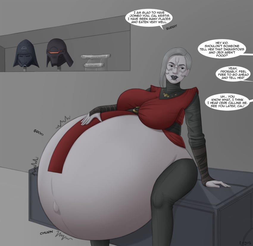 1girls big_breasts breasts digestion digestion_noises ergos female female_pred hand_on_belly helmet lightsaber lightsaber_hilt merrin misunderstanding multiple_prey nightsister offscreen_characters oral_vore post_digestion post_vore sitting_down soft_vore star_wars trophy video_game_character video_games vore vore_belly witch