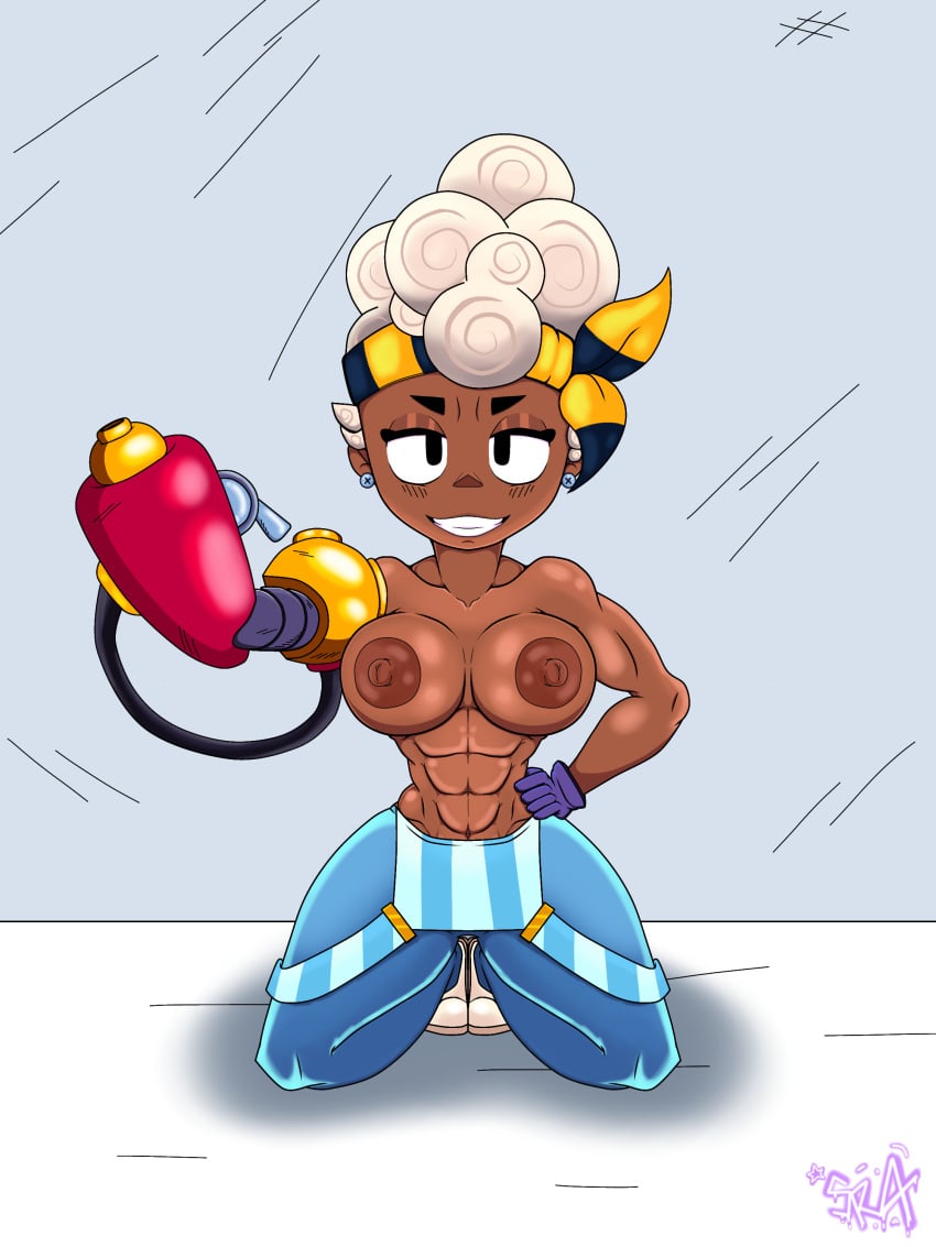 1girls big_breasts brawl_stars female maisie_(brawl_stars) muscle_girl sra1350