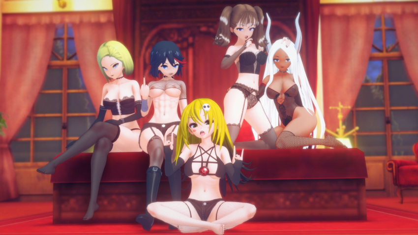 android_18 black bunny_girl crossover dark_magician_girl diane_(nanatsu_no_taizai) dragon_ball_z fishnets gothic gothic_girl kill_la_kill koikatsu lingerie matoi_ryuuko miruko muscle_tone my_hero_academia nanatsu_no_taizai pinup rumi_usagiyama seven_deadly_sins tan_body tenguyurilove usagiyama_rumi yu-gi-oh!