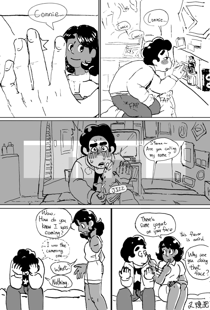 comic connie_maheswaran masturbation orgasm semen sporeshoot33 steven_quartz_universe steven_universe