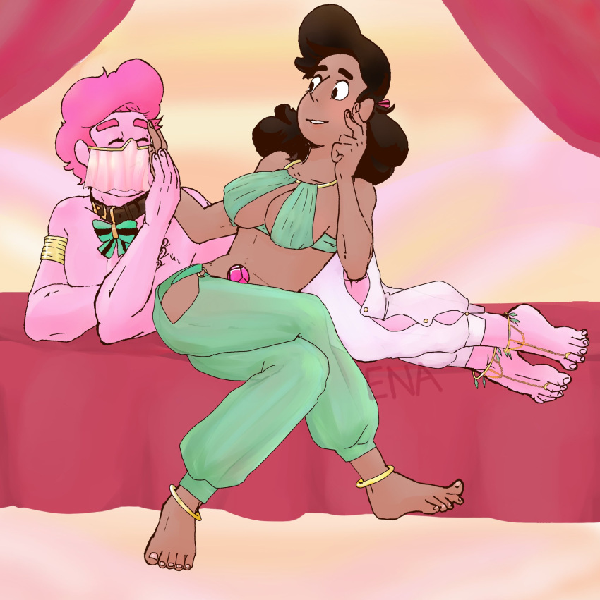 alternate_version_available beldah belly_dancer_outfit clothed pink_steven sporeshoot33 steven_quartz_universe steven_universe stevonnie