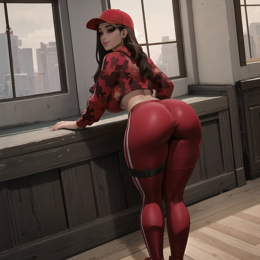 ai_generated bent_over big_ass big_breasts big_butt cixf dat_ass epic_games fortnite fortnite:_battle_royale ruby_(fortnite) solo