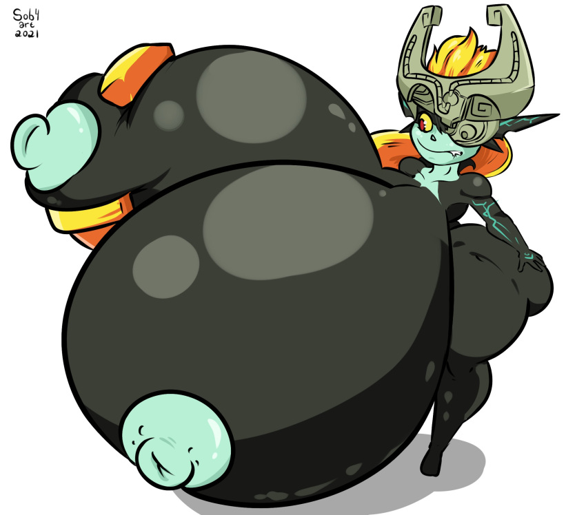 big_ass breasts_bigger_than_head female female_only holding holding_breast holding_own_breast huge_ass hyper_breasts imp_midna midna nintendo nude sob4art the_legend_of_zelda top_heavy twilight_princess