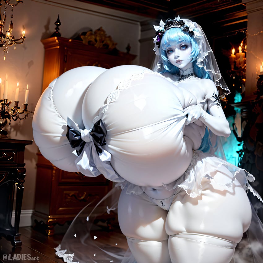 1girls ai_generated big_breasts blue_eyes blue_hair breasts cleavage enormous_breasts female female_only ghost ghost_girl giant_breasts gigantic_breasts halloween huge_breasts hyper_breasts iladiesart large_breasts massive_breasts skimpy_outfit thick_thighs thighs