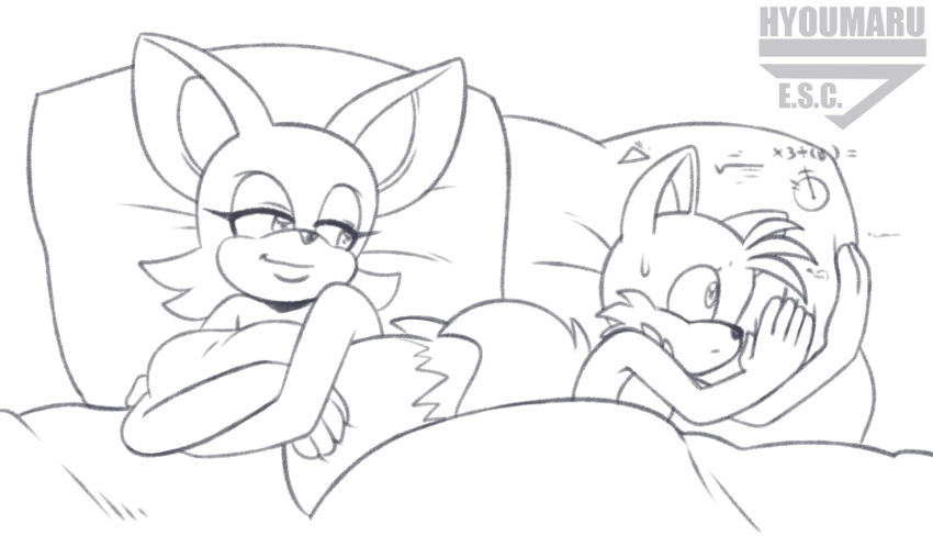 after_sex bat bed blanket fox hyoumaru math older_female pillow rouge_the_bat sonic_(series) tails younger_male