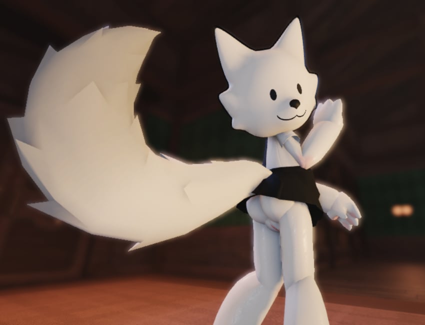 1girls 2023 3d 4_fingers doors_(roblox) furry_ears furry_only furry_tail looking_back_at_viewer presenting_ass presenting_pussy pussy roblox roblox_avatar roblox_game roblox_rthro robloxian self_upload skirt skirt_up solo_female solo_focus tagme tpaktop white_body white_doggo_(tpaktop) white_tail