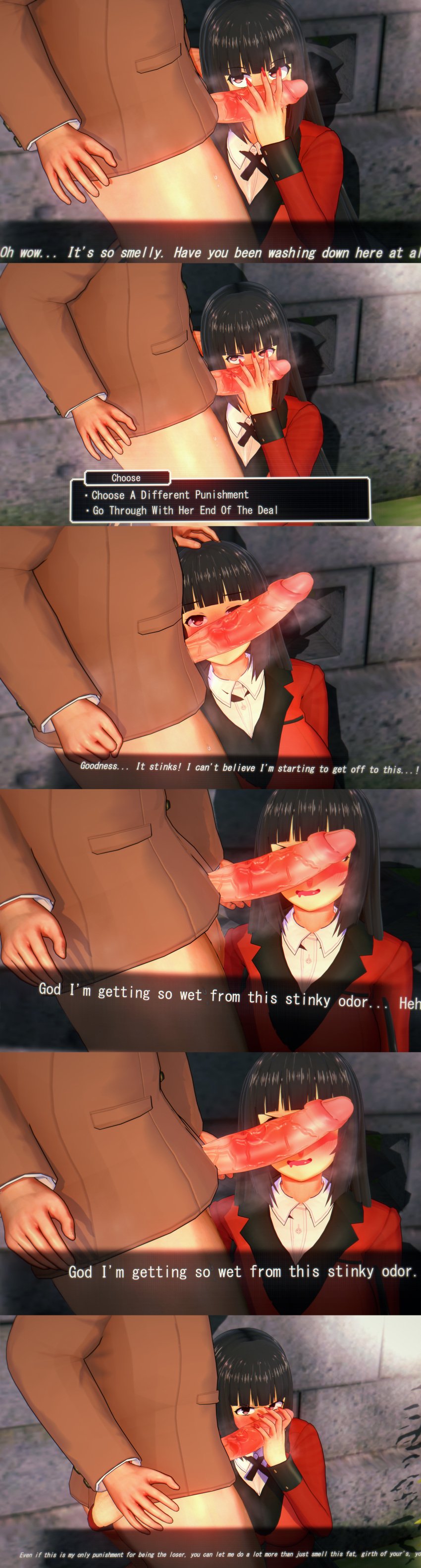 3d artist_request caption dialogue hand_on_penis inviting_to_sex jabami_yumeko kakegurui koikatsu long_fingernails musk_clouds musky_cock nail_polish odor penis_sniffing red_nails smell smell_fetish smelly sniffing wanting_sex