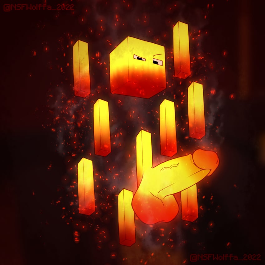 blaze blaze_(minecraft) blaze_rod fire male male_only minecraft minecraft_mob nether_(minecraft) smoke