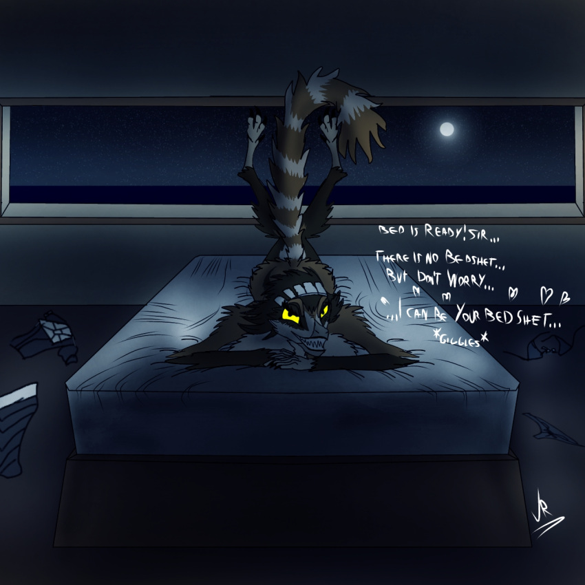 anthro anthrofied anthropomorph anthropomorph_(series) bed before_sex compsognathid compsognathus dinosaur dinosaur_girl dinosaur_humanoid female in_bed jurassrex maid oc original_character sinosauropteryx small_body zyzaya_(anthropomorph)