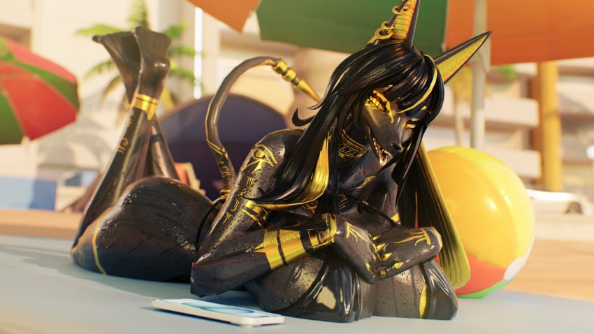 1girls 3d anubis anubis_(bom39) ass beach big_ass big_breasts big_thighs bikini breasts busty female female_only furry furry_ghosty furry_only huge_ass huge_breasts huge_thighs large_ass large_breasts large_thighs swimsuit thick_thighs thighs voluptuous