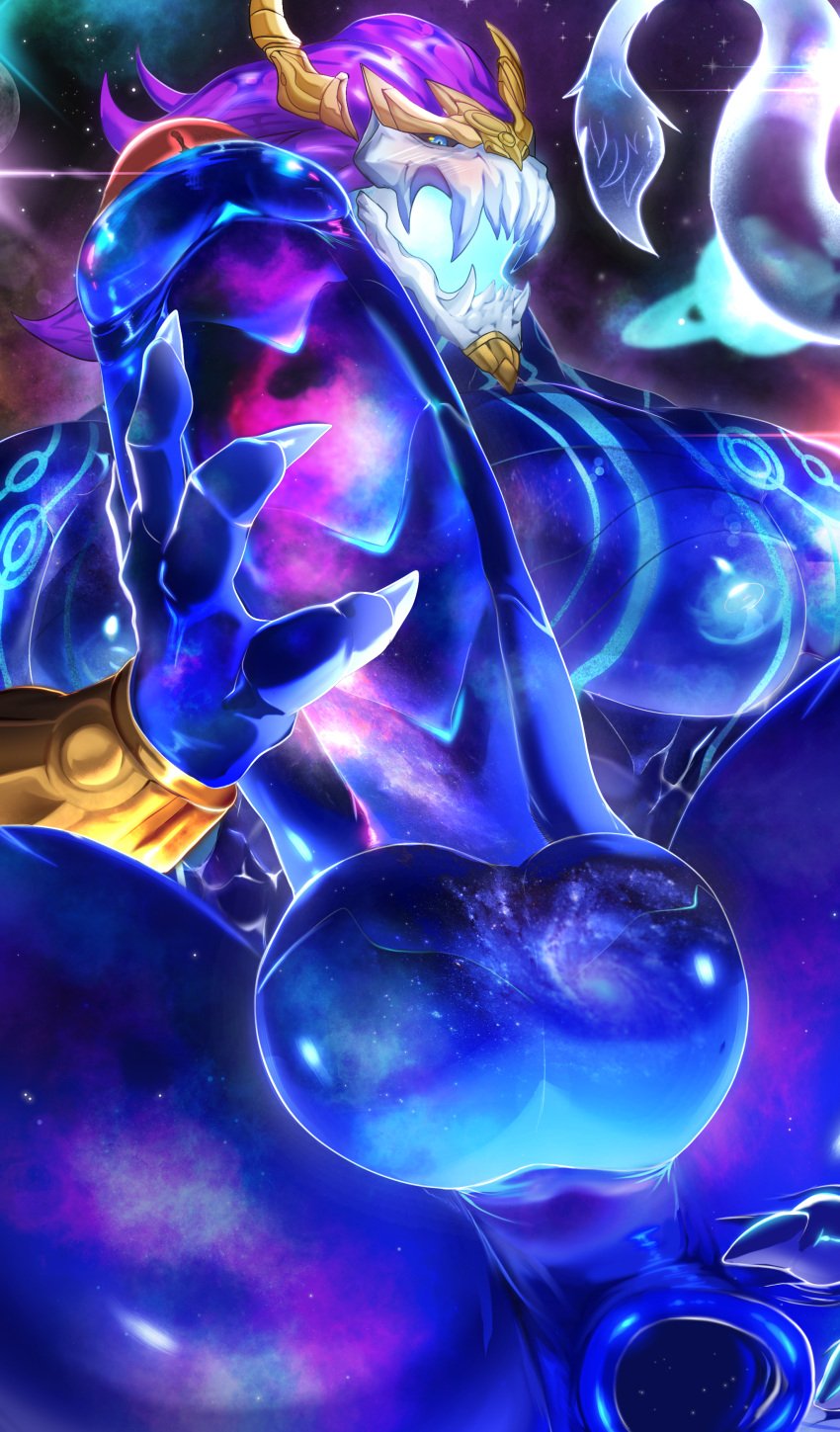 anthro ass ass_focus aurelion_sol balls big_ass big_penis bioluminescence blue_body blush dragon eastern_dragon erection gay imminent_anal inviting inviting_to_sex jerkingoff league_of_legends magangz male male_only muscular muscular_male penis precum presenting_ass presenting_butt riot_games solo solo_focus spread_legs spreading_ass