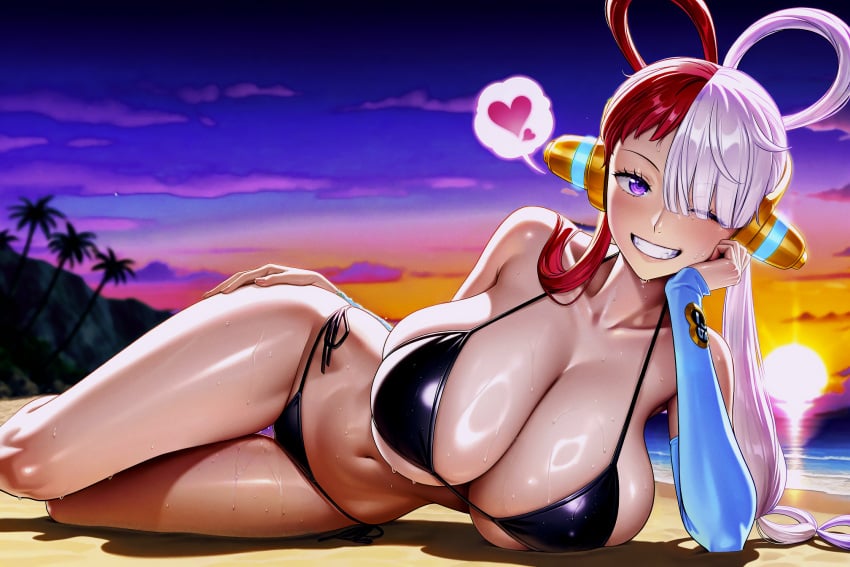 ai_generated bikini female female_only one_piece uta_(one_piece) zabanili11