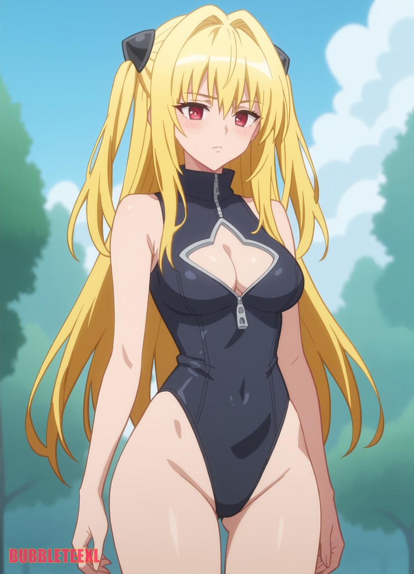 ai_assisted ai_generated anime anime_style clothing female female_only golden_darkness konjiki_no_yami small_breasts to_love-ru to_love-ru_darkness