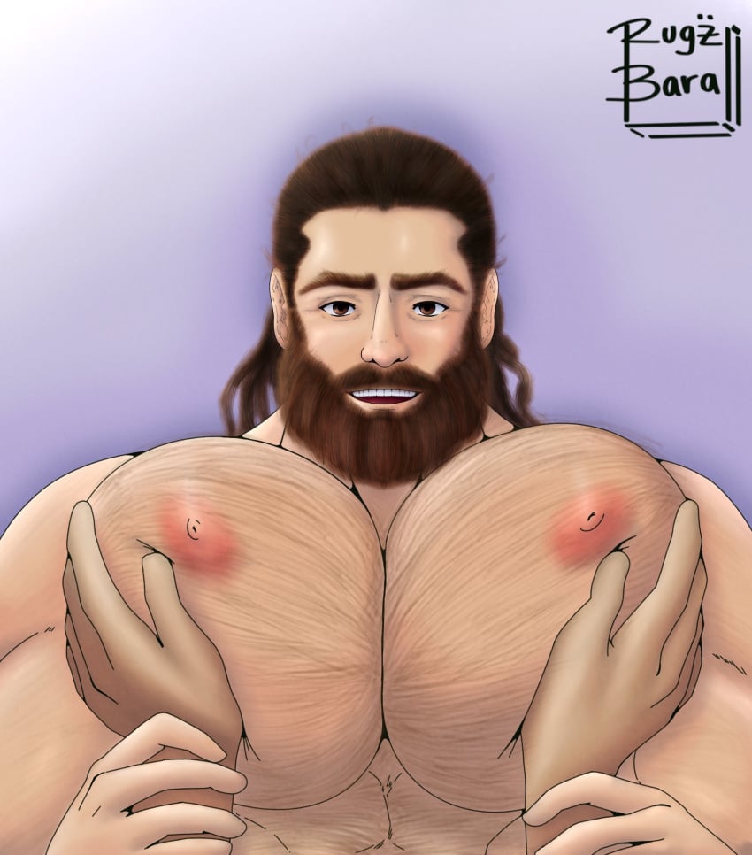 big_pecs gay grabbing grabbing_pecs hairy hairy_chest male_only pec pec_focus pec_grab pecs sami_zayn smiling smiling_at_viewer solo wrestler wwe