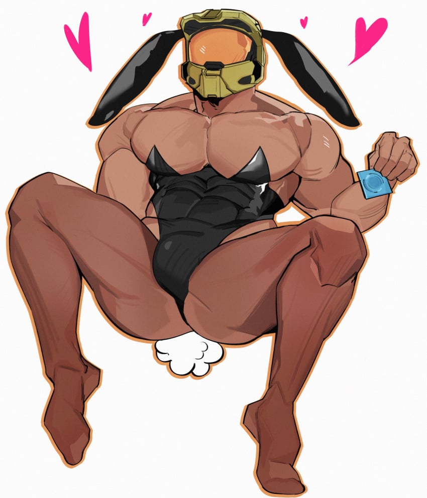 bunny_costume bunny_ears bunnysuit halo_(game) halo_(series) jaxcian male male_only master_chief solo_male thong