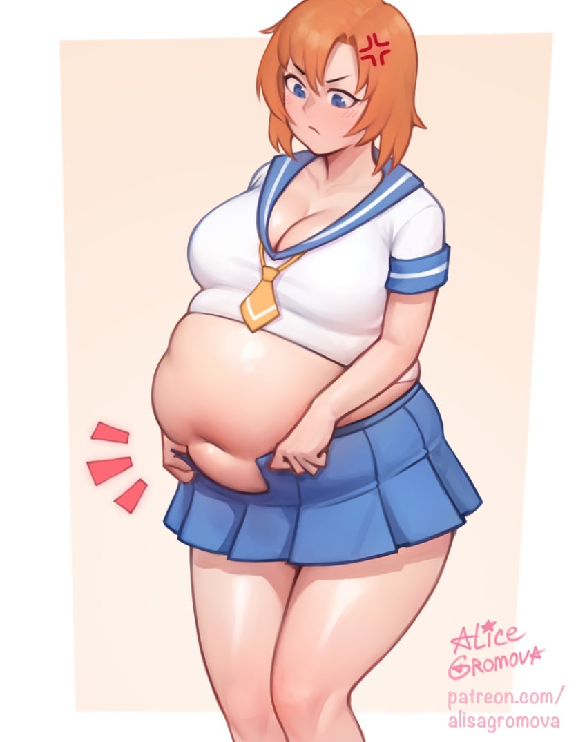 07th_expansion annoyed bbw belly_overhang big_belly big_female blush chubby chubby_female embarrassed fat fat_ass fat_female fat_fetish fat_girl fat_woman fatty higurashi_no_naku_koro_ni large_female obese obese_female overweight overweight_female pig plump pork_chop pudgy_belly ryuuguu_rena struggling struggling_to_fit thick_thighs too_fat tubby weight_gain