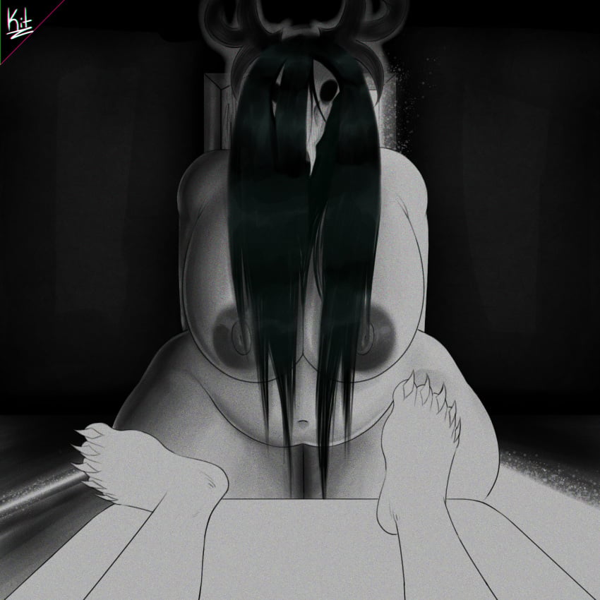 1:1 2025 anthro antlers areola artist_name bedroom belly big_areola big_breasts big_nipples bone breasts canid canine canis dark_room deer_antlers digital_drawing_(artwork) digital_media_(artwork) domestic_dog duo female first_person_view ghost gwen_(xikitsune) hair hi_res hollow_eyes horn horror_(theme) larger_female line_art long_hair looking_at_viewer mammal mikomi_(xikitsune) monster_girl_(genre) navel nipples overweight overweight_anthro overweight_female paws shaded simple_background size_difference skull skull_head spirit straight_hair text translucent translucent_antlers translucent_horn unfinished weimaraner wide_hips xikitsune