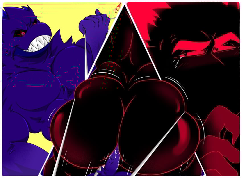 anal anal_sex avian avian_humanoid bara beefy_demon_acc big_ass blush corviknight crow crying crying_while_penetrated crying_with_eyes_open demon ethan_(beefy_demon_acc) fast_thrusts from_behind gay jockstrap jockstrap_only jockstrap_pull male penis pokemon_(species) rough_sex sharp_teeth tears tears_of_pleasure veiny_penis