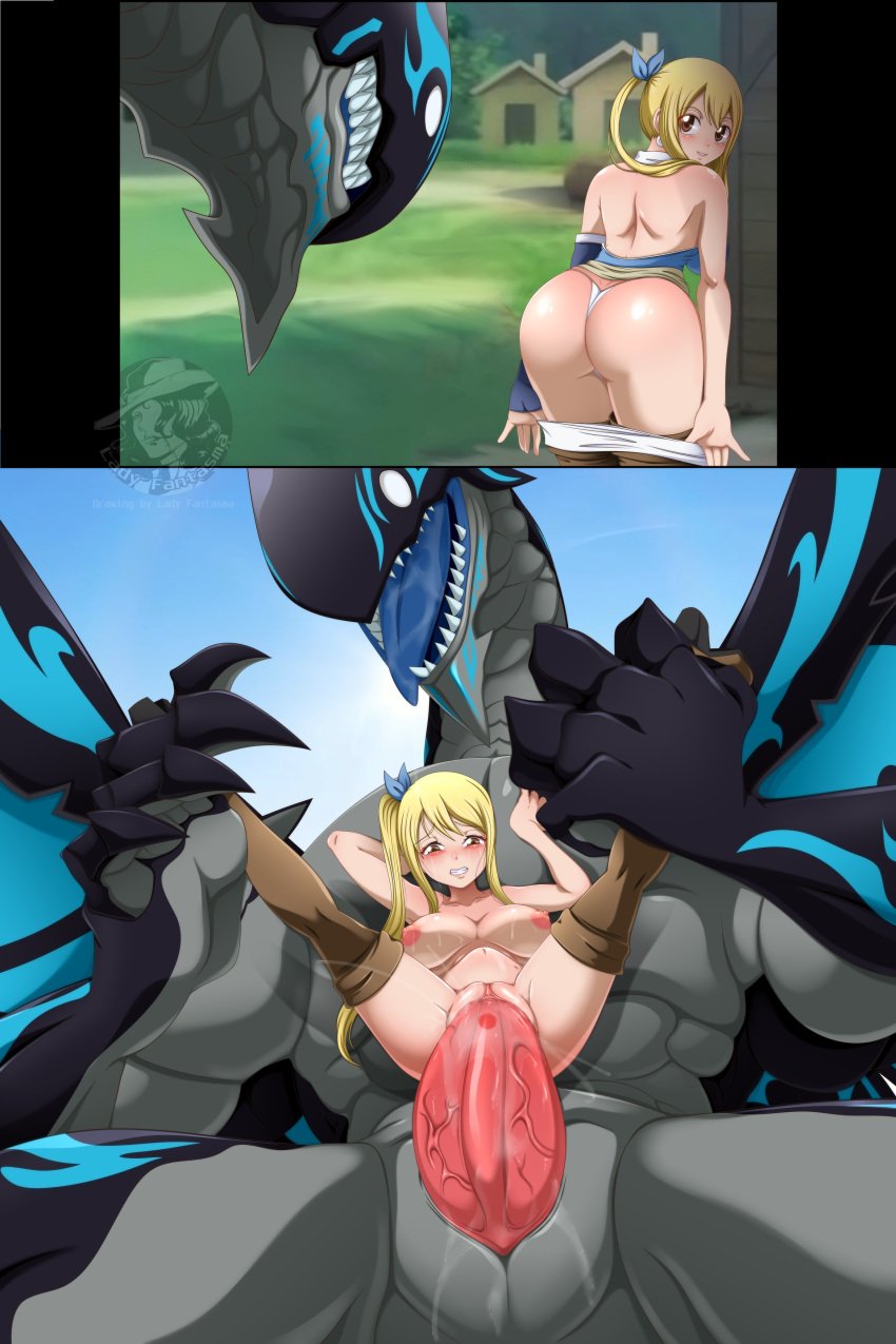 absurd_res accessory acnologia ass big_breasts big_penis blonde_hair bodily_fluids boots breasts brown_eyes clothing dracophilia dragon dragon_wings duo fairy_tail female footwear fucked_silly genital_fluids genitals hair hair_accessory hair_ribbon hi_res huge_breasts huge_cock human human_penetrated inviting inviting_to_sex lady-fantasma legwear long_hair lucy_heartfilia male male/female mammal nude_female outdoor_nudity outdoor_sex penetration penis ponytail pussy_juice ribbons scalie side_ponytail size_difference smaller_female spread_legs spreading sweat thigh_boots thigh_highs watermark zoophilia