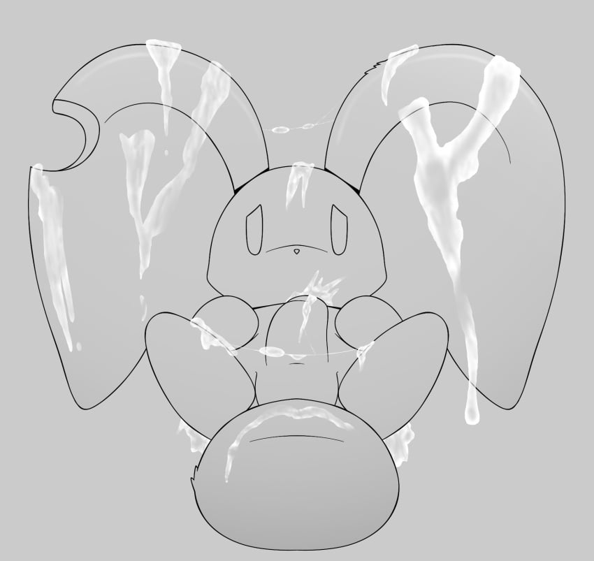 after_anal after_sex anthro balls big_balls big_ears big_penis big_tail bodily_fluids chinchilla chinchillid cum cum_drip cum_on_body cum_on_face cum_on_ground cum_on_penis digital_media_(artwork) dripping elfilin excessive_cum excessive_genital_fluids feet flaccid fur genital_fluids genitals hi_res humanoid_genitalia humanoid_penis kirby_(series) kirby_and_the_forgotten_land looking_at_viewer male mammal nintendo nude nude_anthro penis rodent simple_background solo spicymeat tail