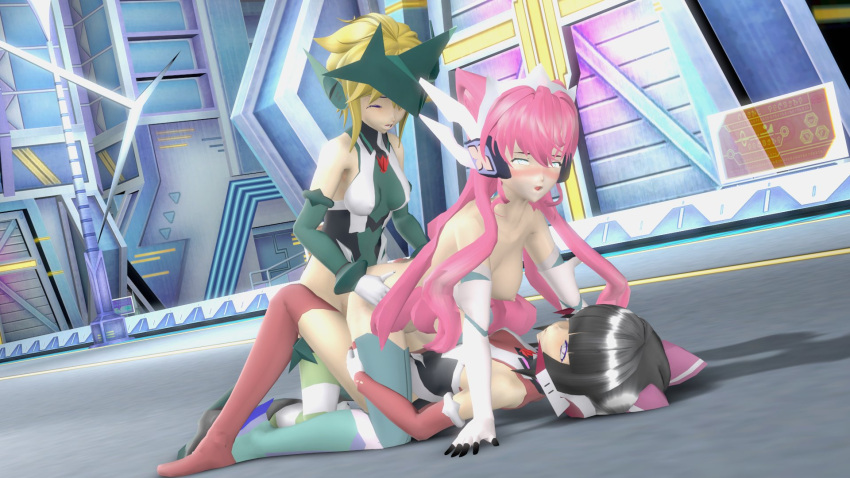 3d akatsuki_kirika female futa_on_female futanari maria_cadenzavna_eve senki_zesshou_symphogear tagme theboobedone threesome tsukuyomi_shirabe