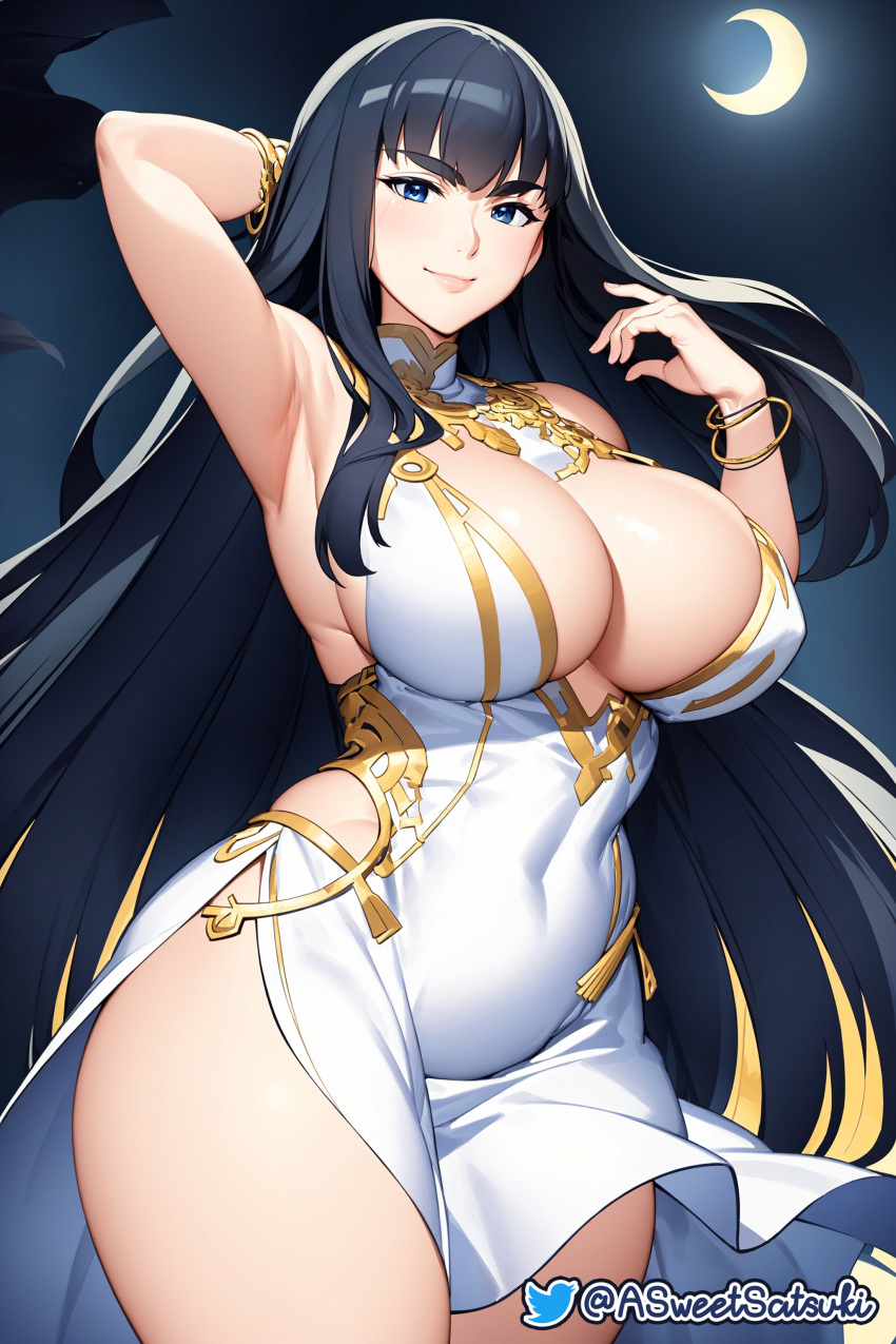 ai_generated big_belly capi_mapache kill_la_kill kiryuuin_satsuki nsfw thick_thighs