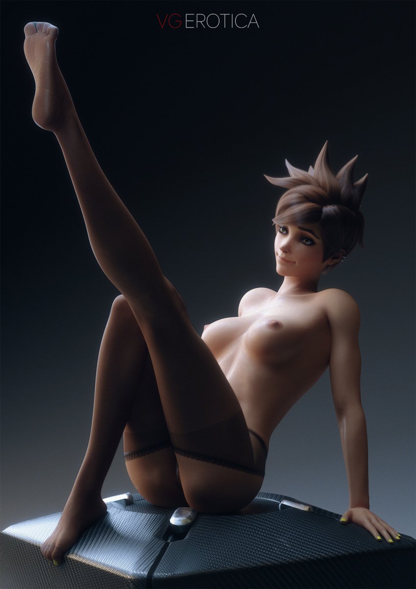 1girls 3d alternate_version_available areolae athletic athletic_female barefoot black_lingerie blender blizzard_entertainment bottomwear breasts brown_hair cameltoe clothing ear_piercing earrings female female_focus female_only half-dressed half_naked highres leg_up legwear lena_oxton light-skinned_female light_skin lingerie lootbox medium_breasts nipples overwatch overwatch_2 partially_clothed piercing pose posing presenting presenting_breasts presenting_pussy pussy pussy_lips pussy_peek see-through see-through_clothing sitting solo solo_focus topless tracer underwear vagina vgerotica watermark