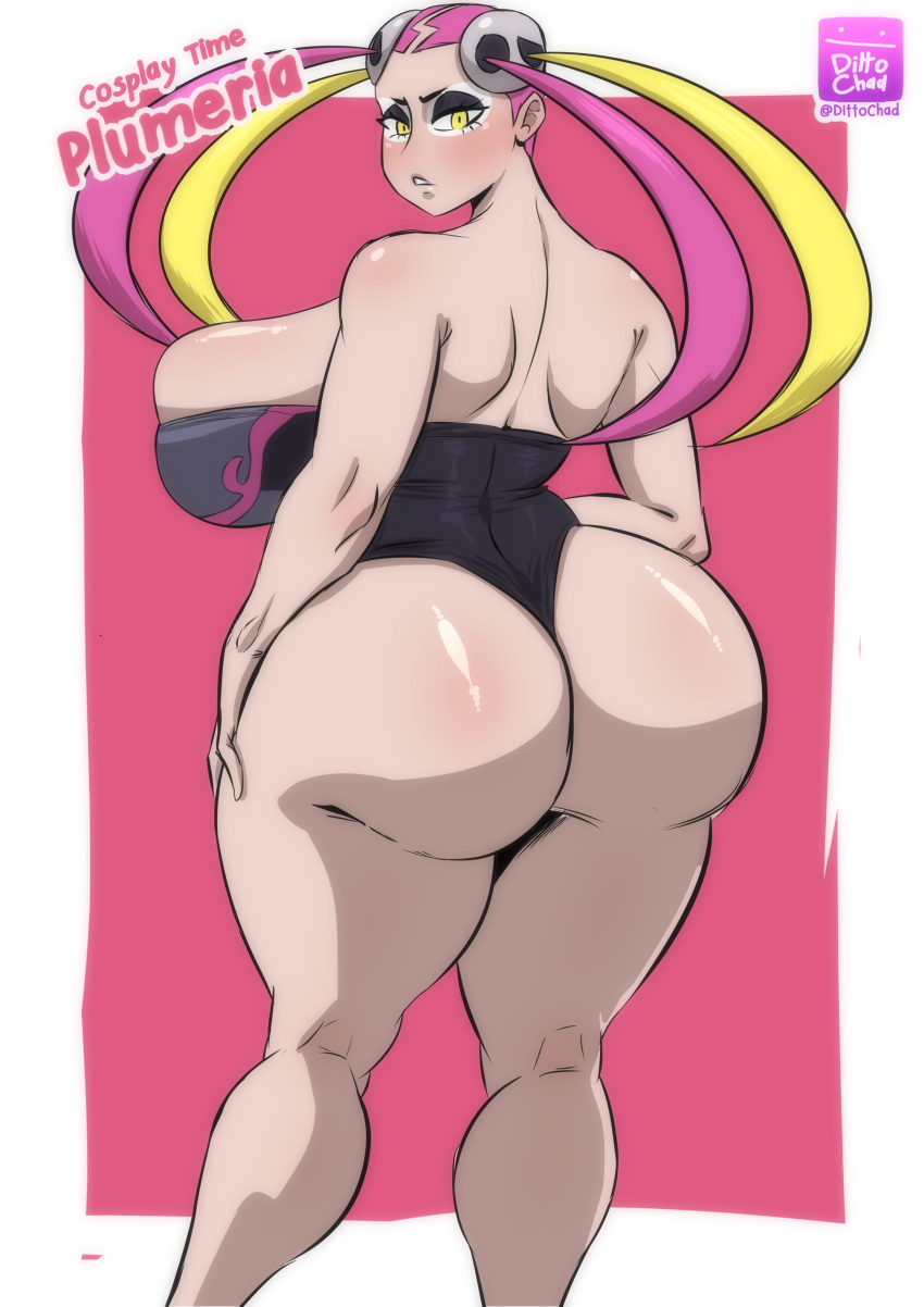 1girls alternate_ass_size alternate_body_type alternate_breast_size ass big_ass big_breasts breasts busty curvy curvy_body curvy_female curvy_figure dittochad female female_only game_freak huge_ass huge_breasts large_breasts nintendo plumeria_(pokemon) plump plump_ass pokemon pokemon_(cosplay) pokemon_(game) pokemon_sm salazzle_(cosplay) solo team_skull thick_thighs thighs twintails voluptuous