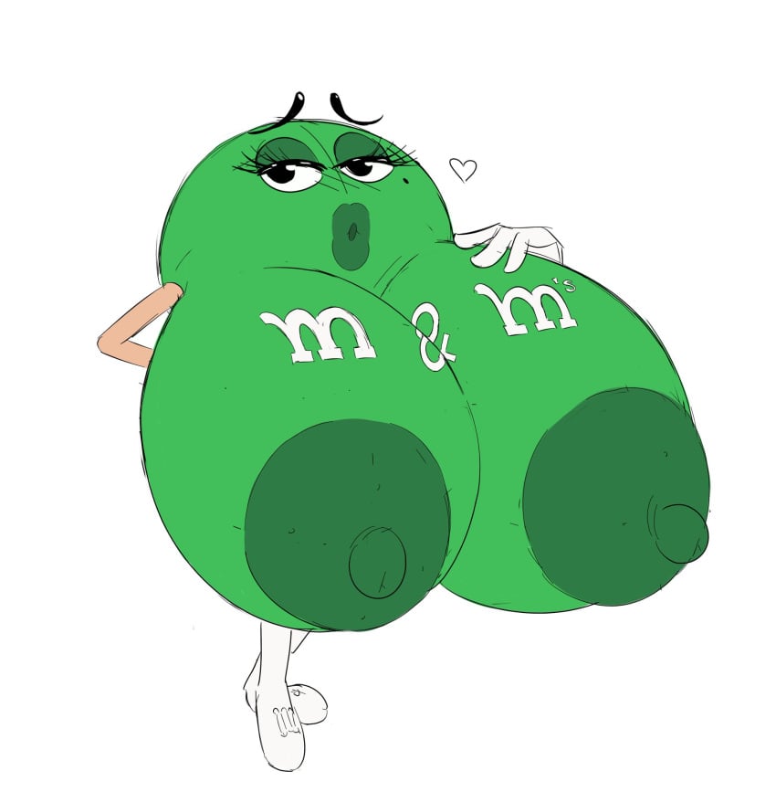 breasts breasts_bigger_than_head huge_breasts looking_at_viewer m&m's ms._green tasteofchoklit waddling_head