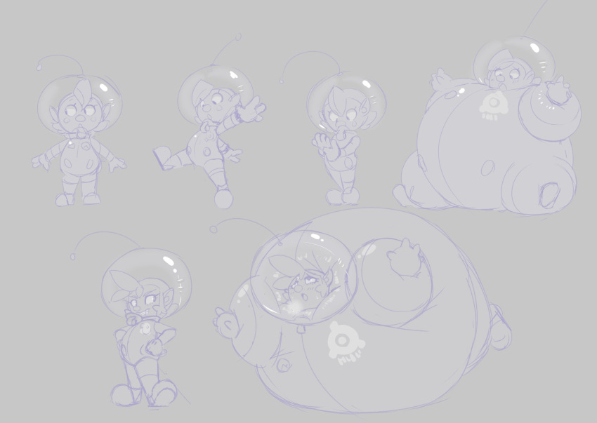 expansion expansion_sequence inflation pikmin space_suit suit_inflation tagme thick_thighs tinmible wide_hips