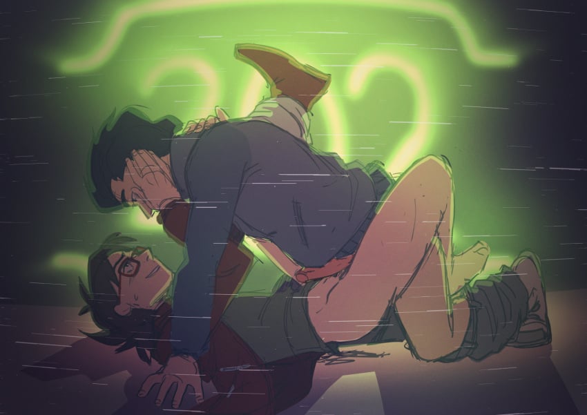 2boys anal anal_penetration anal_sex asian_male booty_electric cartoon_network gay glasses infinity_train male_on_male male_penetrating_male mating_press min-gi_park penis ryan_akagi sex twi twink yaoi