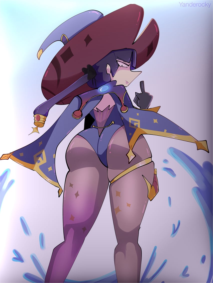 1girls angry ass big_ass big_thighs clothed clothed_female clothing female female_only genshin_impact hi_res huge_ass huge_thighs jpeg large_ass large_thighs middle_finger mona_(genshin_impact) pantyhose signature solo solo_female thick_thighs thighs water yanderocky